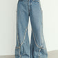 curve utility denim pants(unisex)/blue