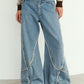 curve utility denim pants(unisex)/blue