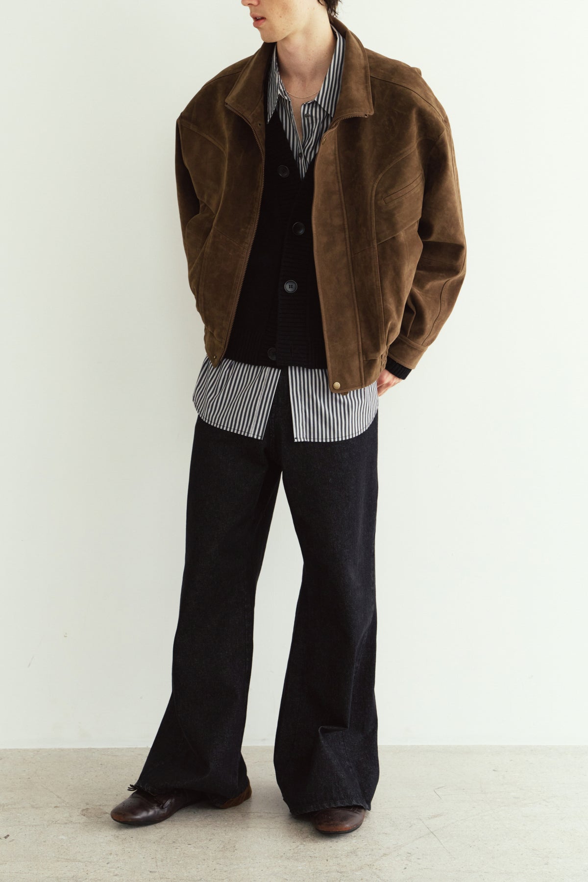 suede blouson(unisex)/brown