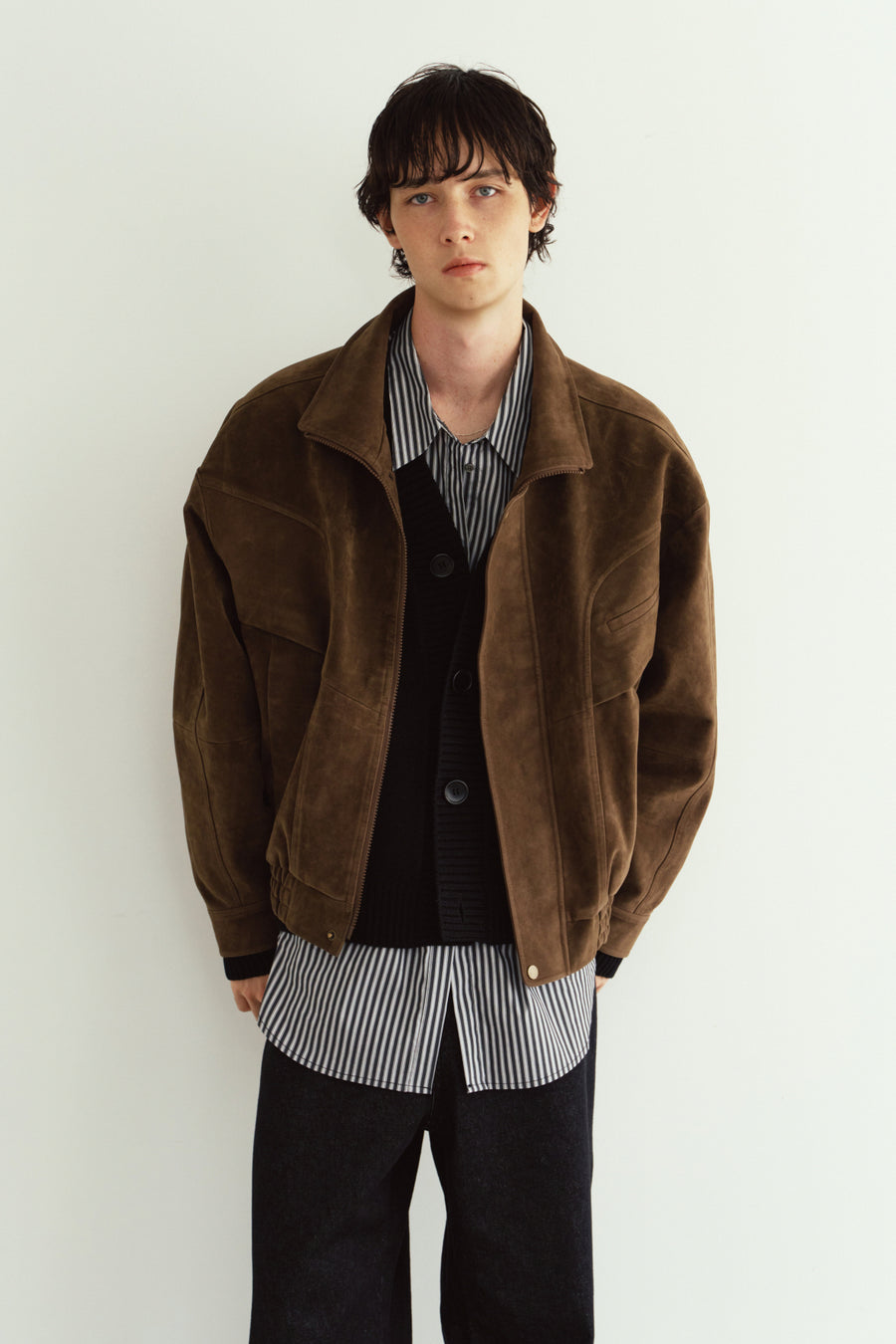 suede blouson(unisex)/brown