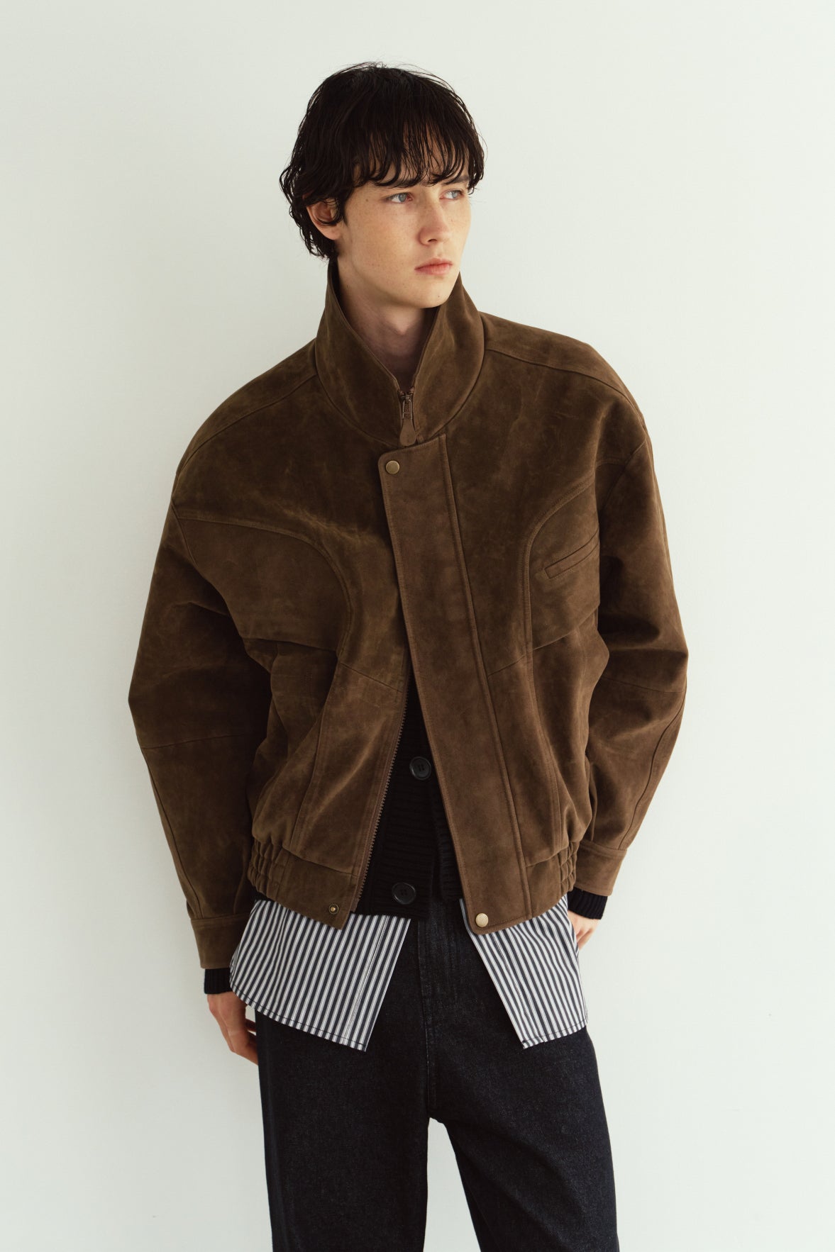 suede blouson(unisex)/brown
