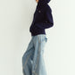 curve utility denim pants(unisex)/blue