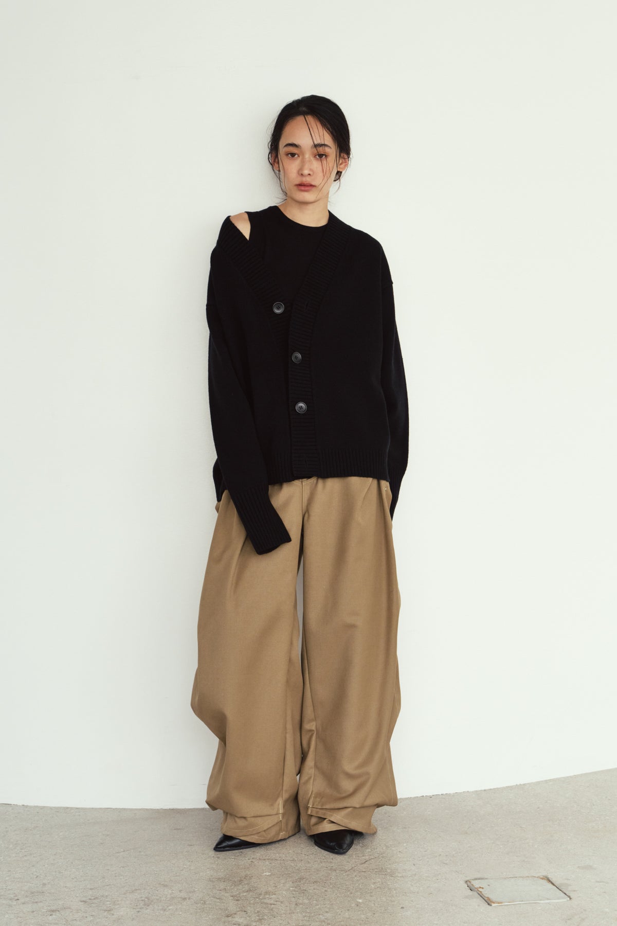 2-piece cardigan/black