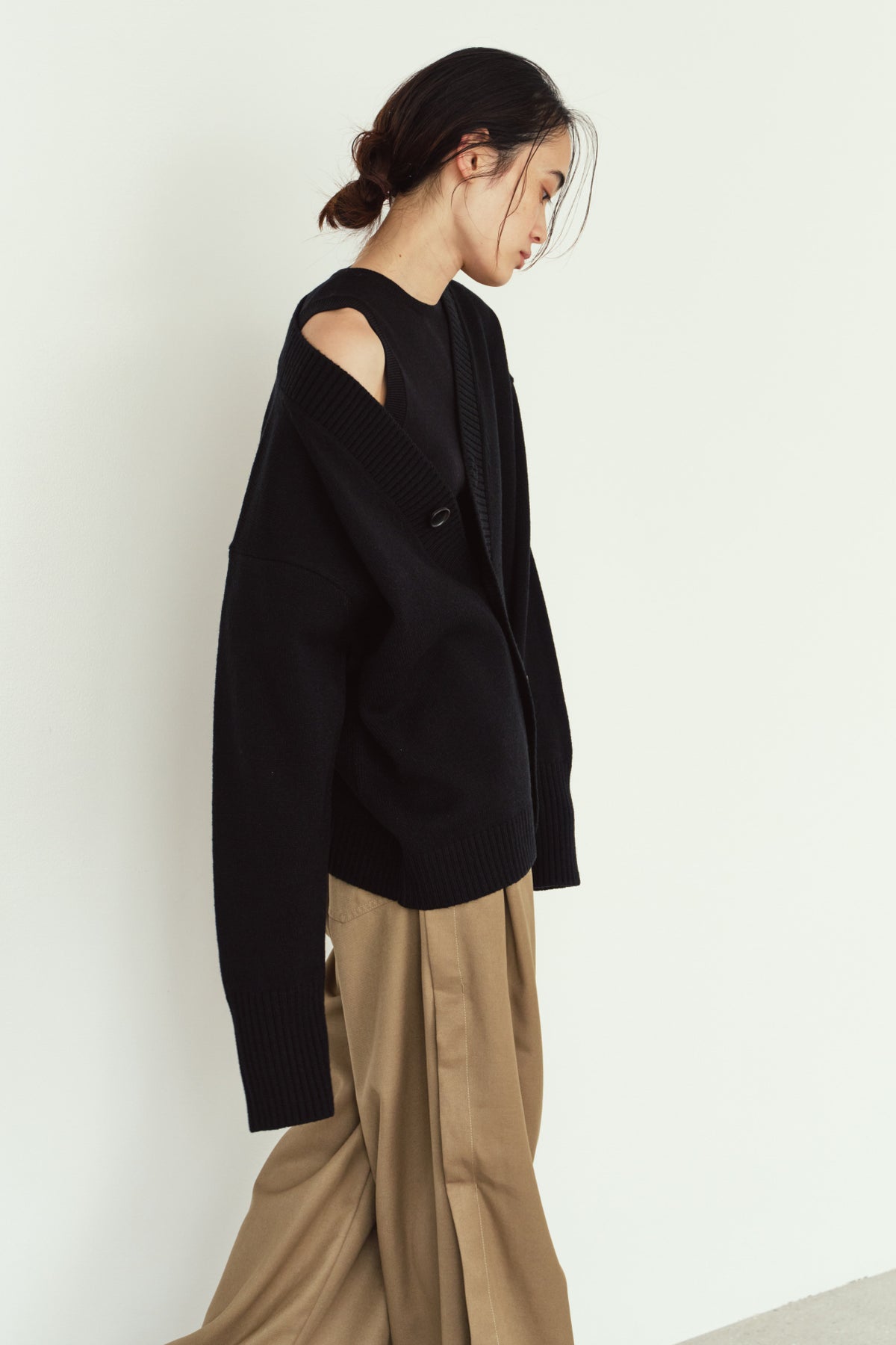 2-piece cardigan/black