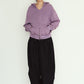 studded hoodie top/purple