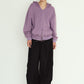 studded hoodie top/purple