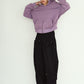 studded hoodie top/purple