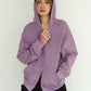 studded hoodie top/purple