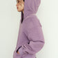 studded hoodie top/purple