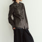 raw edge shirt/leather