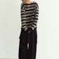 gold button trad cardigan/black