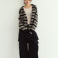 gold button trad cardigan/black