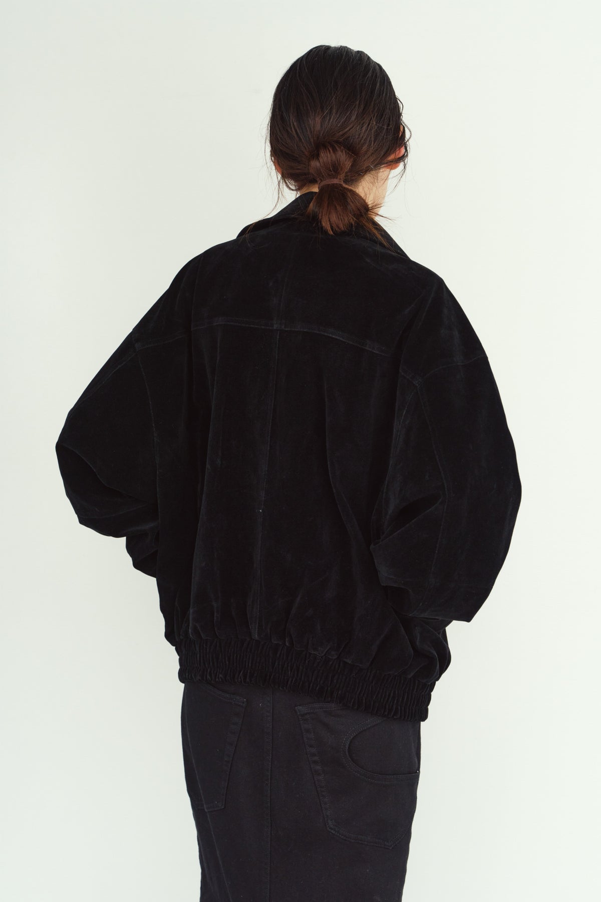 suede blouson(unisex)/black