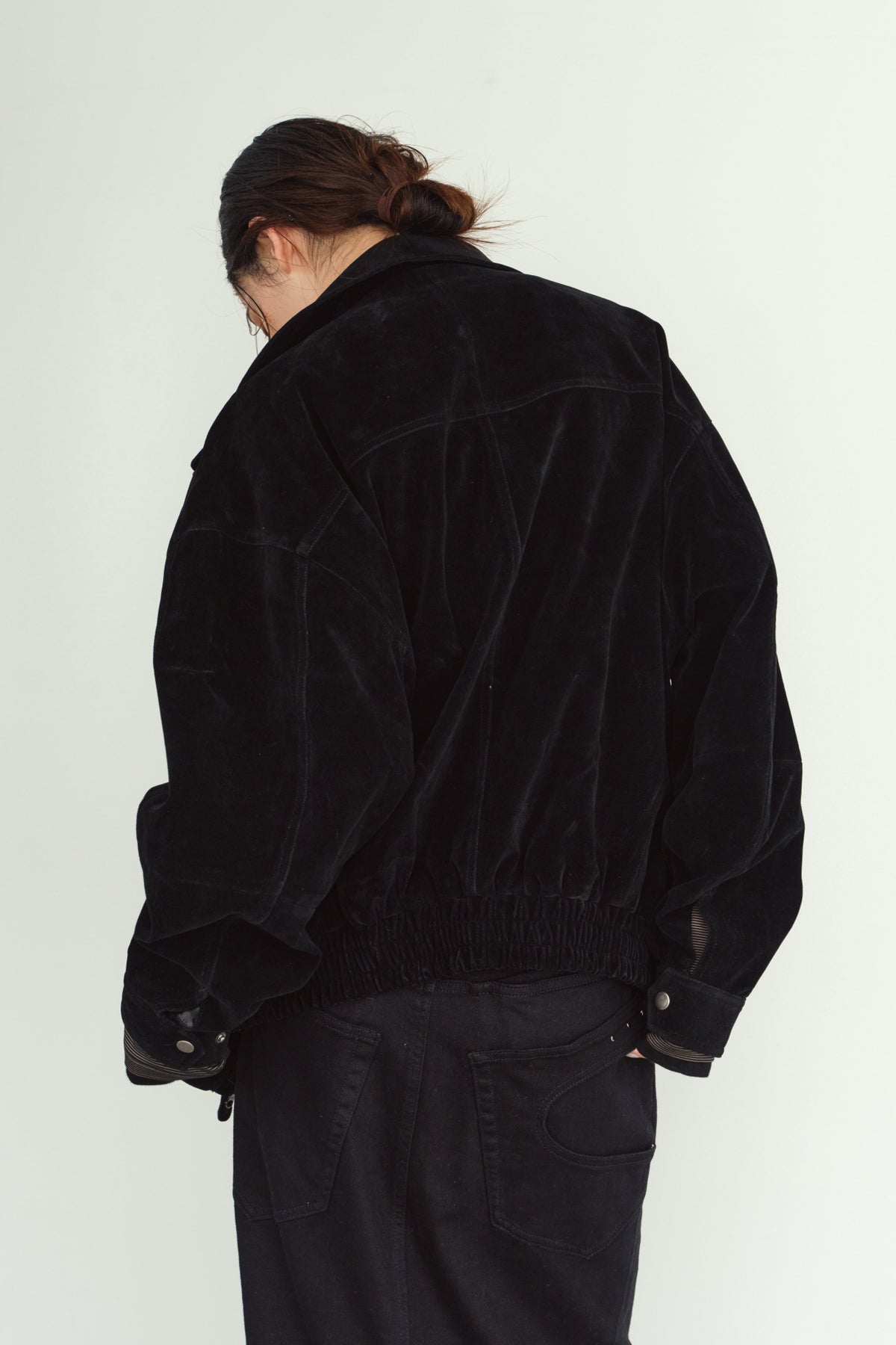suede blouson(unisex)/black