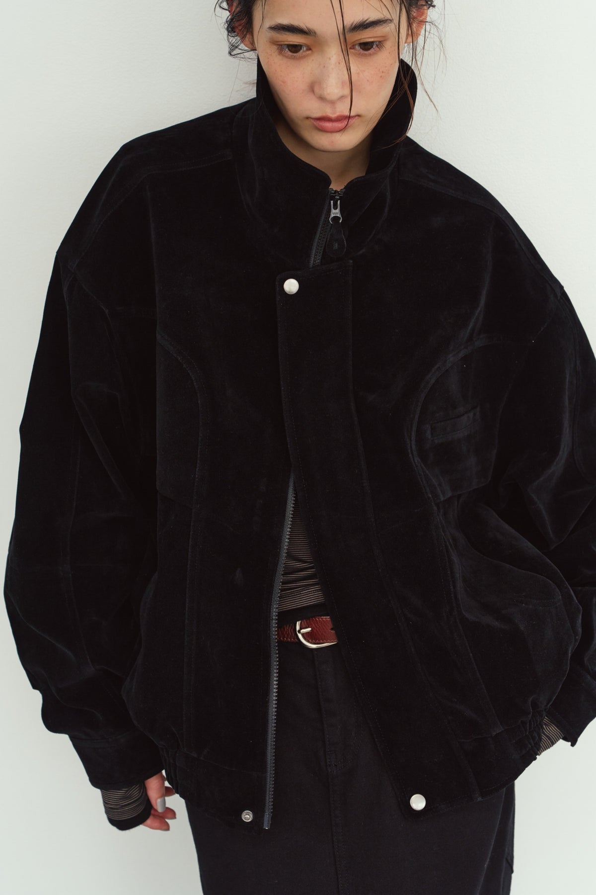 suede blouson(unisex)/black