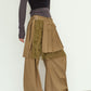 pleated skirt pants/beige