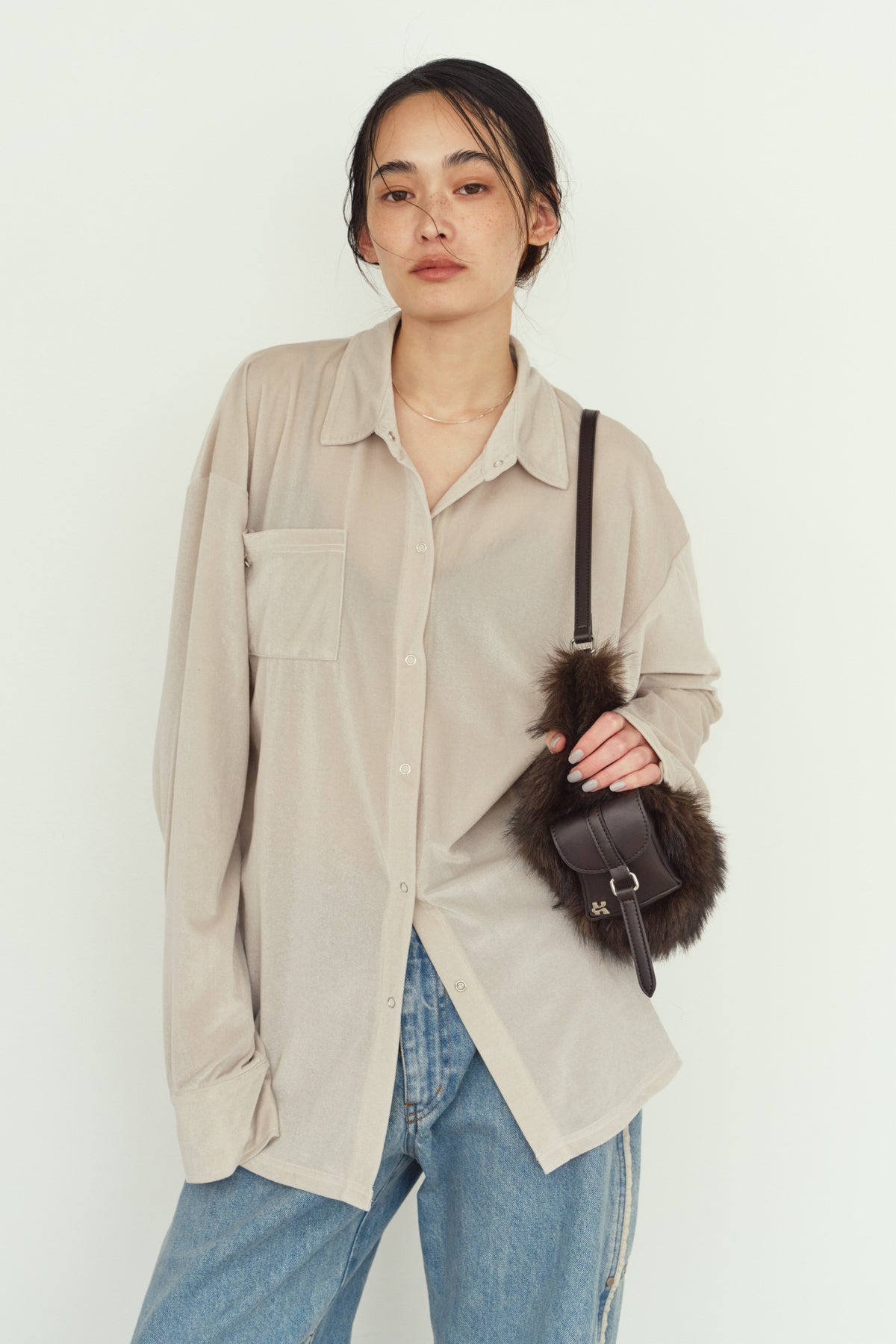 fur bag/2color
