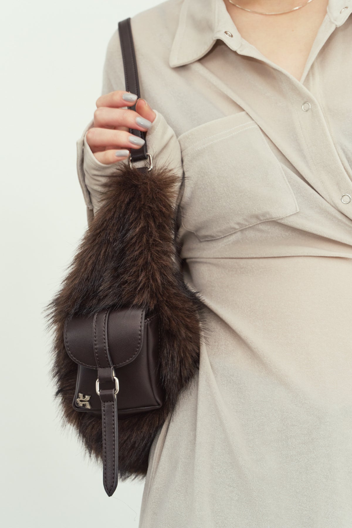 fur bag/2color