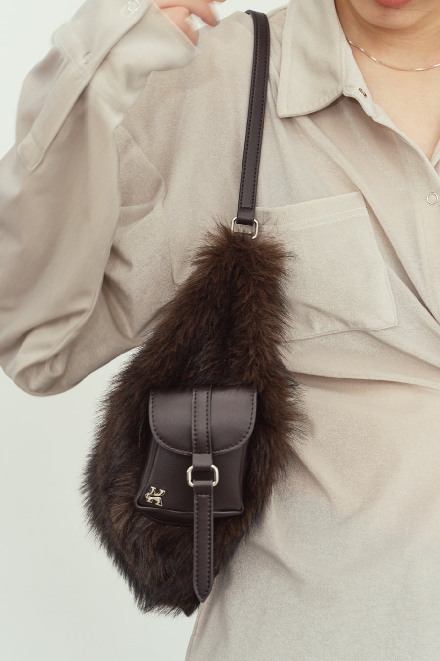 fur bag/2color