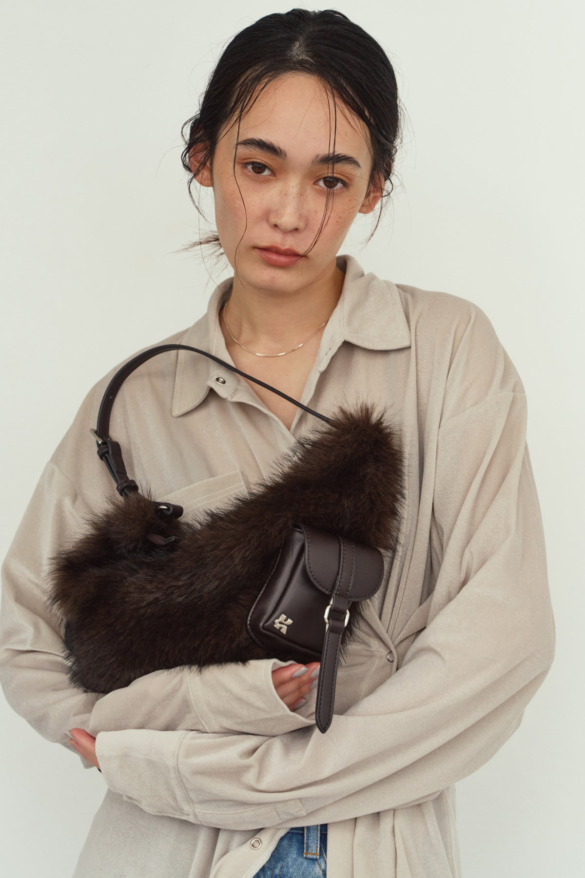 fur bag/2color