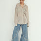 2way velour shirt/lightgray