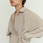 2way velour shirt/lightgray