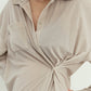 2way velour shirt/lightgray
