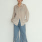 2way velour shirt/lightgray