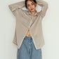 2way velour shirt/lightgray