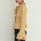drop shoulder frill knit/yellow