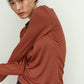 u-neck slim top/orange