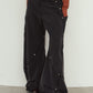 curve utility denim pants(unisex)/black