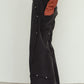 curve utility denim pants(unisex)/black