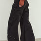 curve utility denim pants(unisex)/black