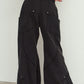 curve utility denim pants(unisex)/black
