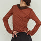 u-neck slim top/orange