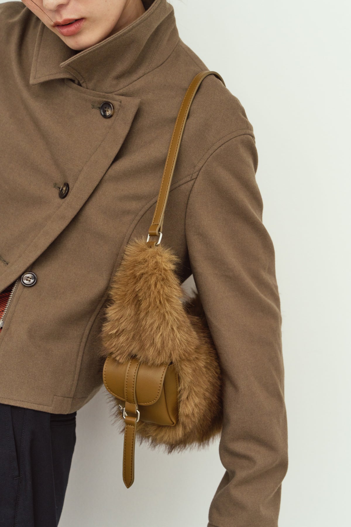 fur bag/2color