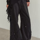 curve utility denim pants(unisex)/black