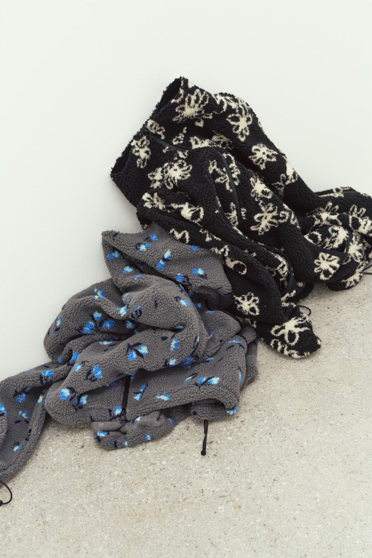 flower boa fleece(unisex)/gray