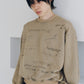 message sweatshirt(unisex)/beige
