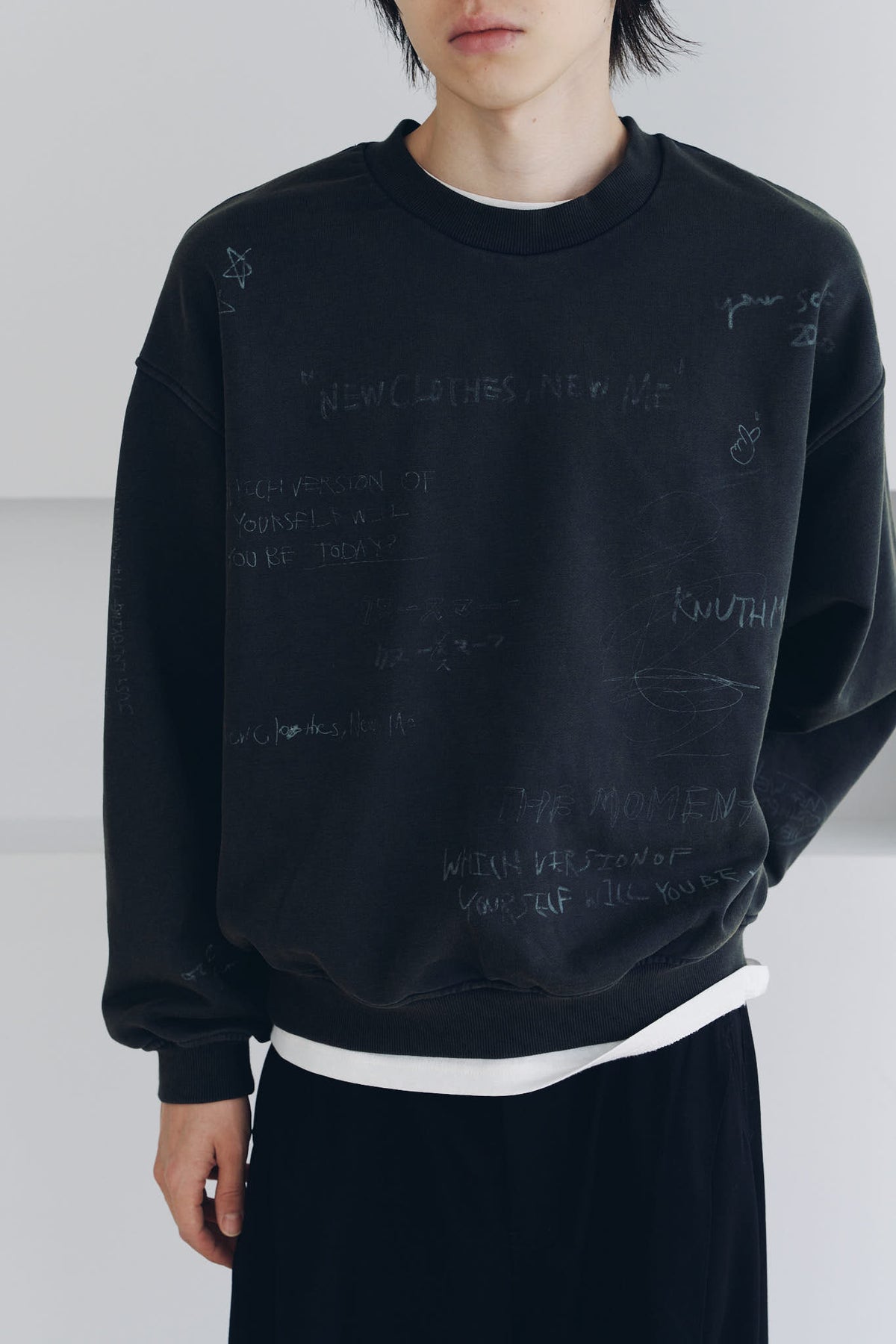 message sweatshirt(unisex)/charcoal