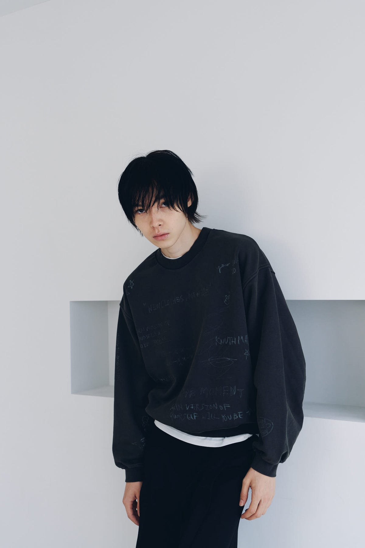 message sweatshirt(unisex)/charcoal