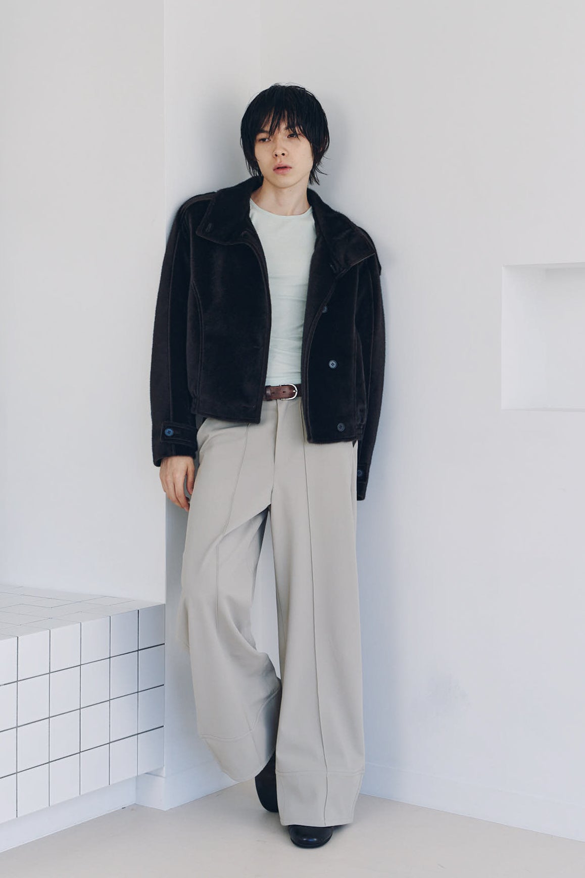 pony-like blouson(unisex)/darkbrown