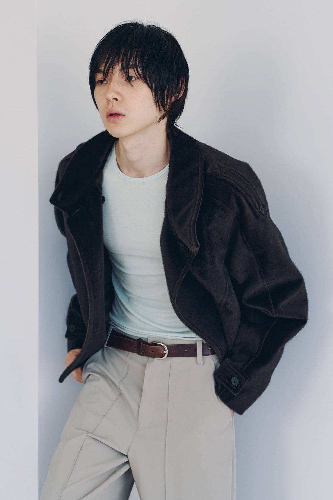 pony-like blouson(unisex)/darkbrown