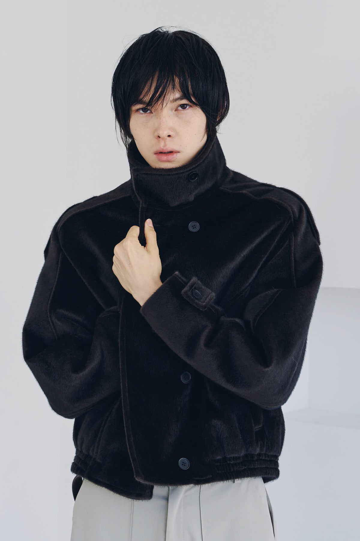 pony-like blouson(unisex)/darkbrown