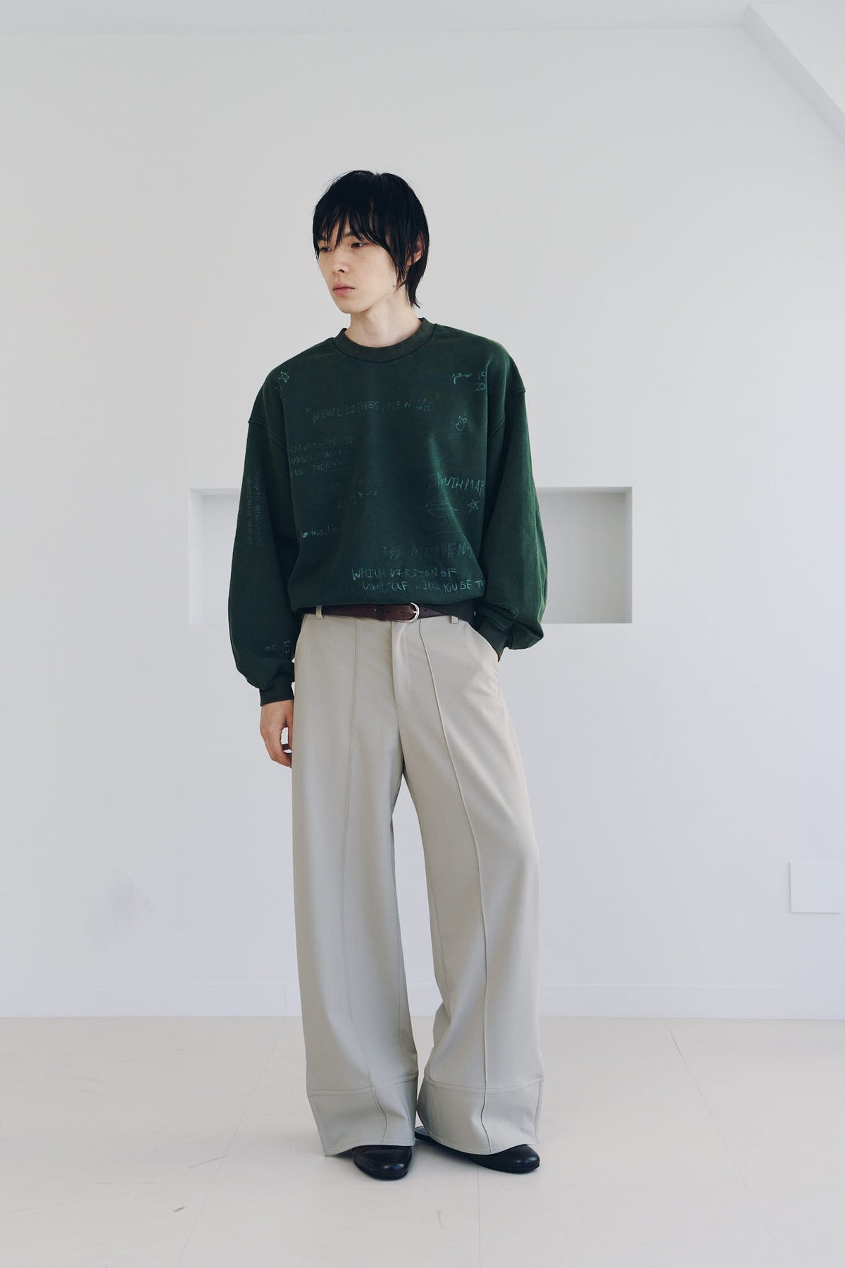 message sweatshirt(unisex)/green