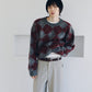 argyle knit(unisex)/red