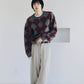 argyle knit(unisex)/red