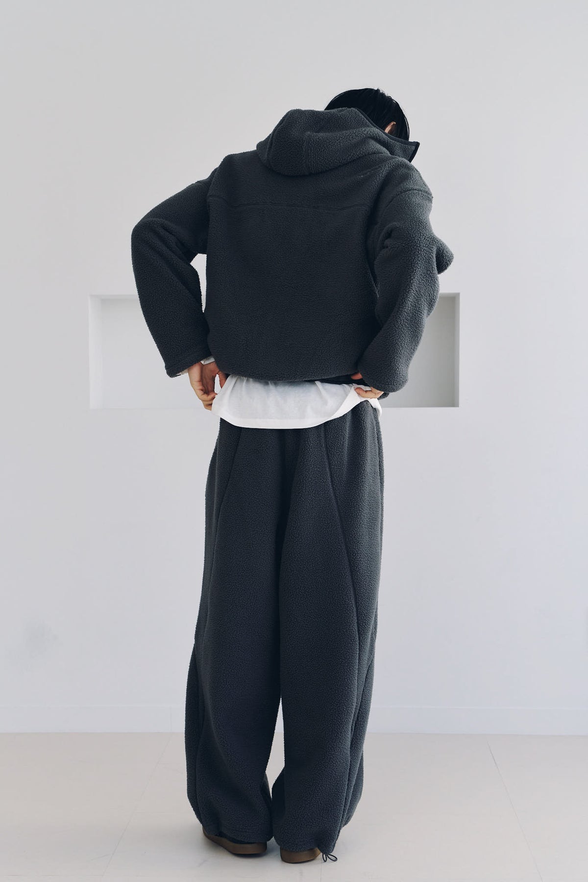switching boa pants(unisex)/gray