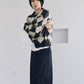 argyle knit(unisex)/brown